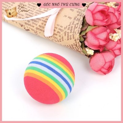 Bóng đồ chơi cầu vồng cho chó mèo vui chơi