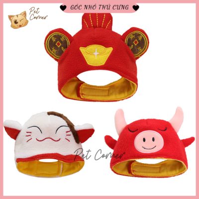 Mũ Thần Tài cho thú cưng
