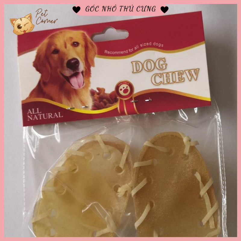 Xương canxi da bò hình chiếc dép siêu nghộ nghĩnh cho chó cưng 3 xuong da bo cho cho 3