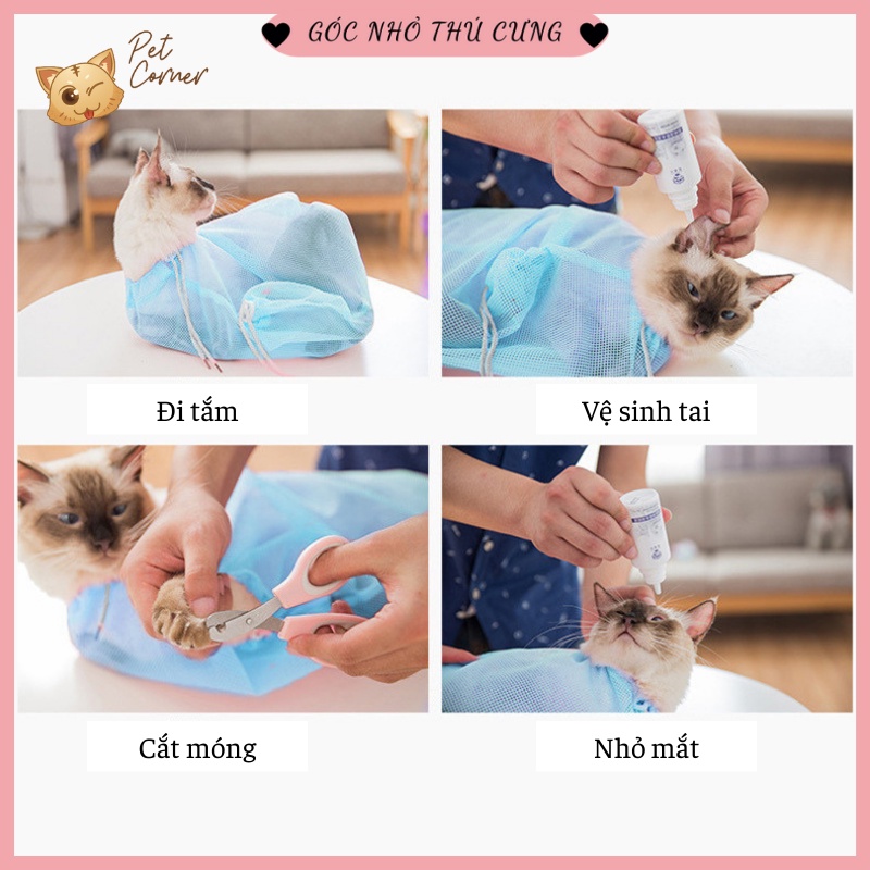 Công dụng của túi lưới tắm cho chó mèo