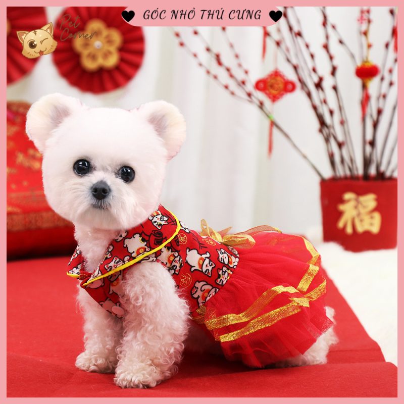 Áo cho chó mèo ngày Tết