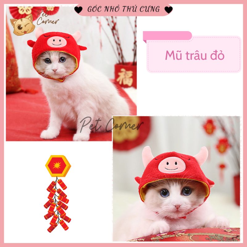 Mũ giữ ấm cho chó mèo