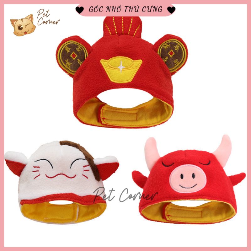 Mũ Thần Tài cho thú cưng
