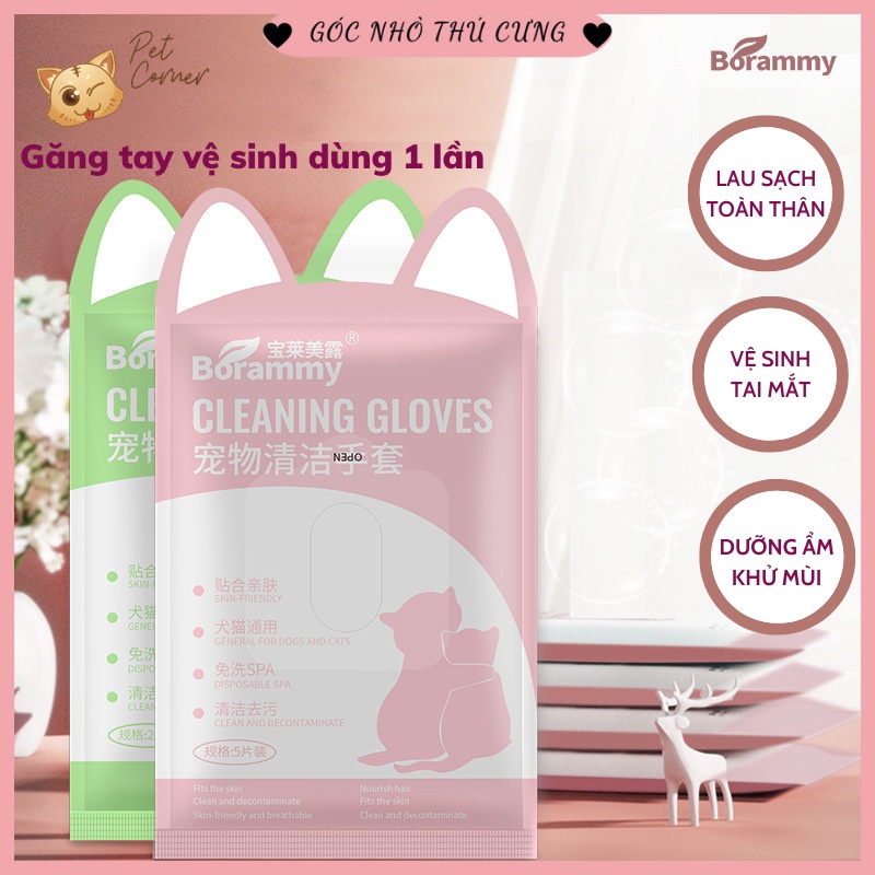 Găng tay tắm khô cho chó mèo